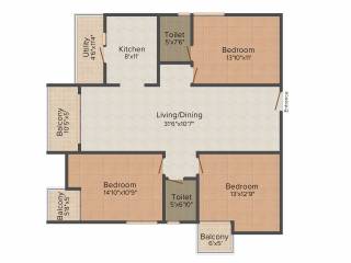 Skanda Elina (3BHK+3T (1,648 sq ft) 1648 sq ft)