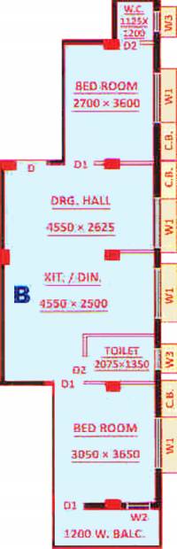 Sri Krishna Builders Kolkata Sova Residency (2BHK+1T (980 sq ft) 980 sq ft)