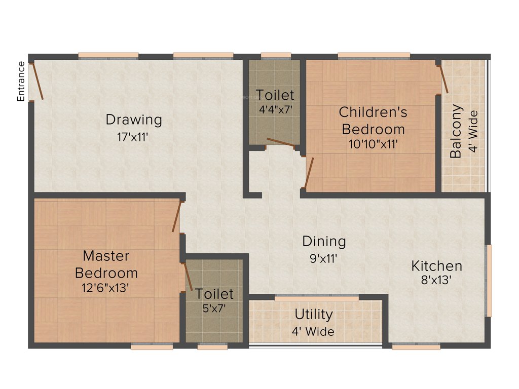 Tetra Green Planet (2BHK+2T (1,200 sq ft) 1200 sq ft)