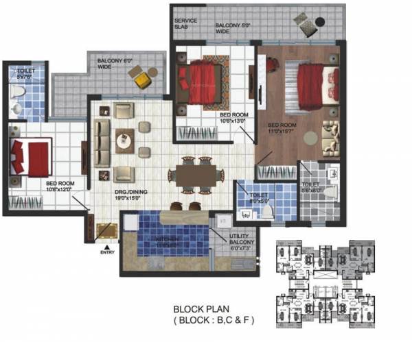Parker White Lily (3BHK+3T (1,725 sq ft) 1725 sq ft) Parker White Lily (3BHK+3T (1,725 sq ft) 1725 sq ft)