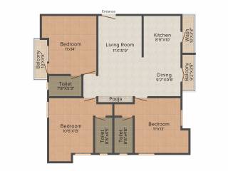 India Urban Oasis (3BHK+3T (1,470 sq ft) 1470 sq ft)