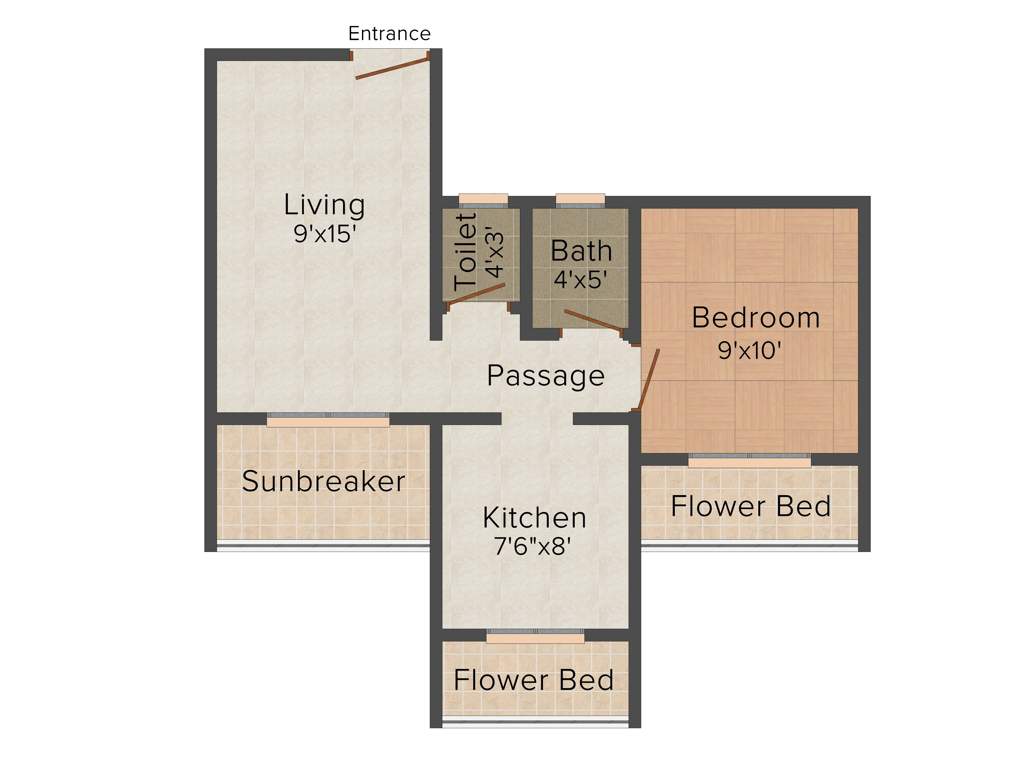 Precious Harmony (1BHK+1T (660 sq ft) 660 sq ft)