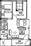 Floor Plan (1BHK+1T (627 sq ft) 627 sq ft) Nithin Property Gokulam And Ishwaryam Floor Plan (1BHK+1T (627 sq ft) 627 sq ft)