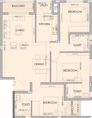 Zaffars Dewberries (3BHK+3T (1,360 sq ft) 1360 sq ft)