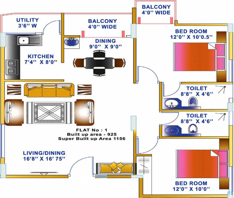 Reddy Lakshmi (2BHK+2T (1,156 sq ft) 1156 sq ft) Reddy Lakshmi (2BHK+2T (1,156 sq ft) 1156 sq ft)