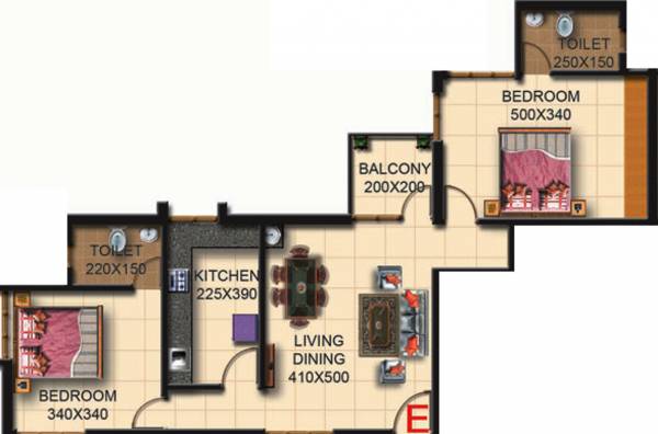 Coral Azora (2BHK+2T (1,064 sq ft) 1064 sq ft) Coral Azora (2BHK+2T (1,064 sq ft) 1064 sq ft)