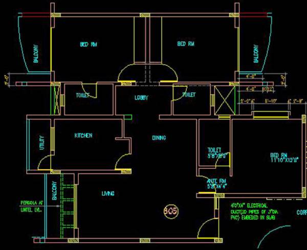 Nandi Constructive Sunrise Floor Plan (3BHK+3T (1,700 sq ft) 1700 sq ft)