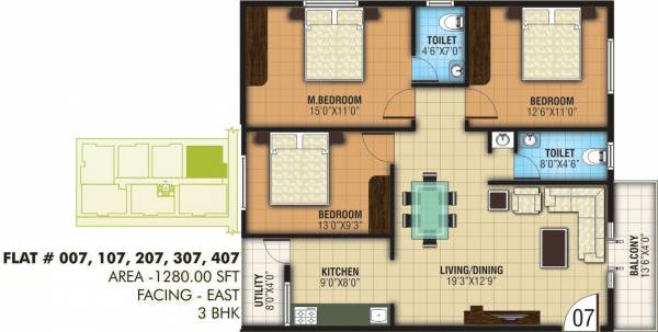 Balaji Ganesha Nilaya (3BHK+2T (1,280 sq ft) 1280 sq ft)