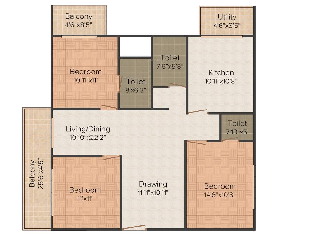 Ajmal Naunihal (3BHK+3T (1,706 sq ft) 1706 sq ft)