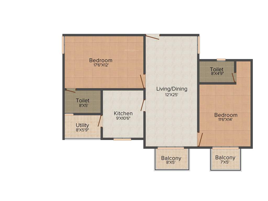 Venus Venus Hydra (2BHK+2T (1,263 sq ft) 1263 sq ft)