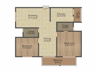 Hilife Magnifique (2BHK+2T (1,250 sq ft) 1250 sq ft)