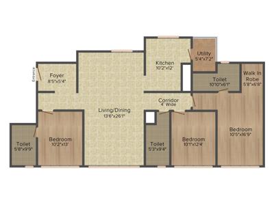 Sobha Clovelly (3BHK+3T (2,051 sq ft) 2051 sq ft)