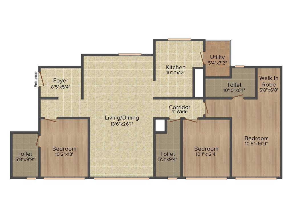 Sobha Clovelly (3BHK+3T (2,051 sq ft) 2051 sq ft)