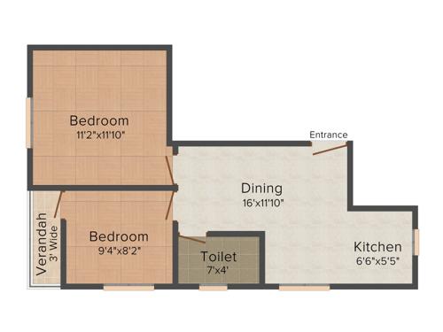 Parivar Rejoice (2BHK+1T (666 sq ft) 666 sq ft)
