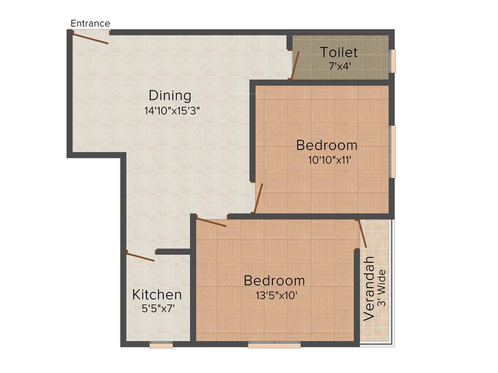 Parivar Rejoice (2BHK+1T (833 sq ft) 833 sq ft)