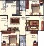 Abhee Builders Vasudhaa Raja Gruha Floor Plan (2BHK+2T (1,162 sq ft) 1162 sq ft)