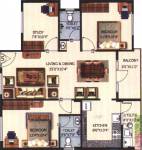 Abhee Builders Vasudhaa Raja Gruha Floor Plan (2BHK+2T (1,114 sq ft) 1114 sq ft)