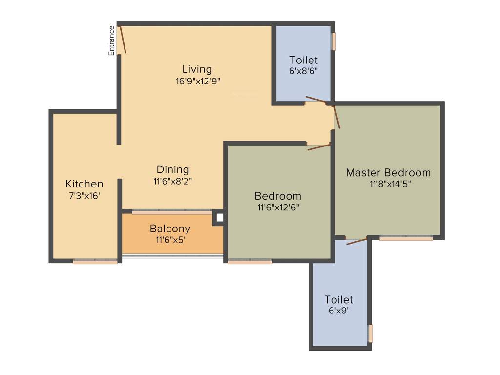 Prestige Royale Gardens (2BHK+2T (1,273 sq ft) 1273 sq ft)