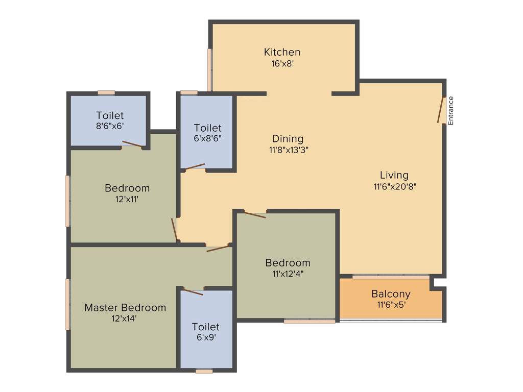 Prestige Royale Gardens (3BHK+3T (1,705 sq ft) 1705 sq ft)