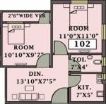 Parivar Residenza (2BHK+1T (608 sq ft) 608 sq ft) Parivar Residenza (2BHK+1T (608 sq ft) 608 sq ft)