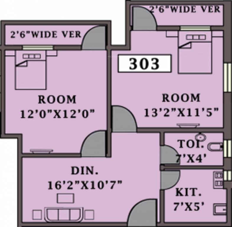 Parivar Residenza (2BHK+1T (774 sq ft) 774 sq ft) Parivar Residenza (2BHK+1T (774 sq ft) 774 sq ft)