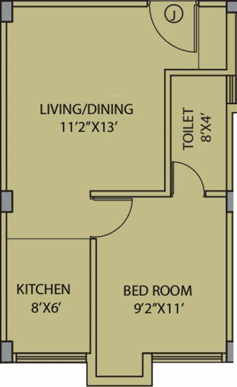 Riya Gitanjali (1BHK+1T (539 sq ft) 539 sq ft)