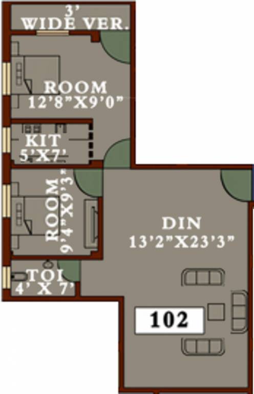 Parivar Redbrick (2BHK+1T (862 sq ft) 862 sq ft) Parivar Redbrick (2BHK+1T (862 sq ft) 862 sq ft)