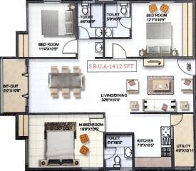 Mahaveer Jonquil (3BHK+3T (1,412 sq ft) 1412 sq ft) Mahaveer Jonquil (3BHK+3T (1,412 sq ft) 1412 sq ft)