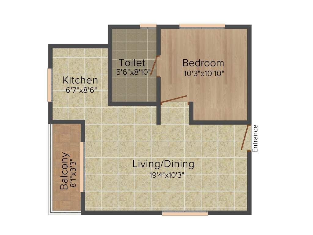 Salarpuria Sattva Divinity (1BHK+1T (688 sq ft) 688 sq ft)