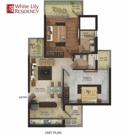 white lily residency Floor Plan Floor Plan