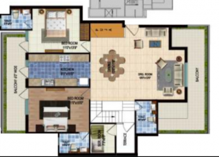 Upper Level Duplex Plan white-lily-residency Floor Plan Upper Level Duplex Plan