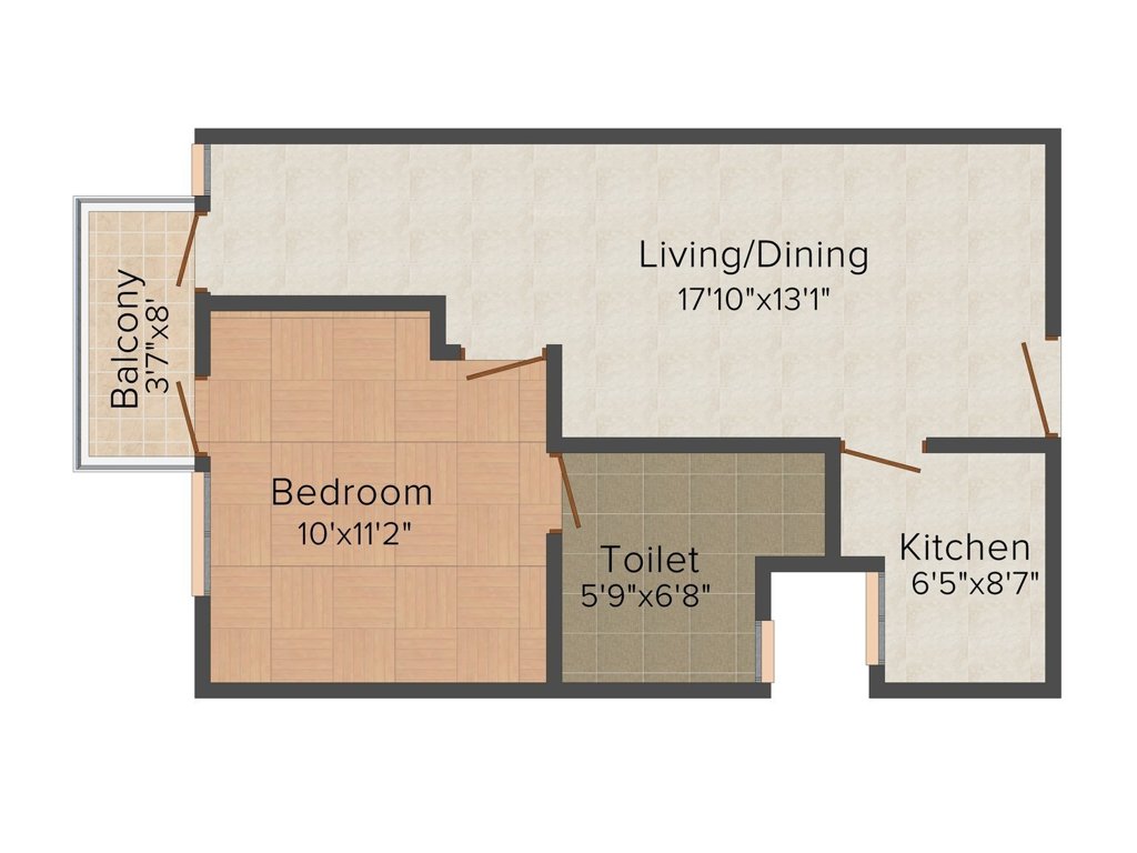 Sap Iris (1BHK+1T (482 sq ft) 482 sq ft)