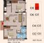 MCB Rock Fort (2BHK+2T (723 sq ft) 723 sq ft) MCB Rock Fort (2BHK+2T (723 sq ft) 723 sq ft)
