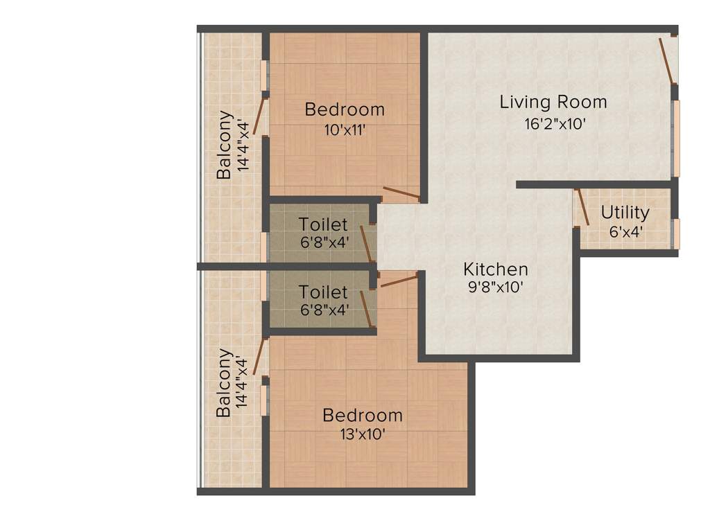 Lakshmi Anugrah (2BHK+2T (990 sq ft) 990 sq ft)