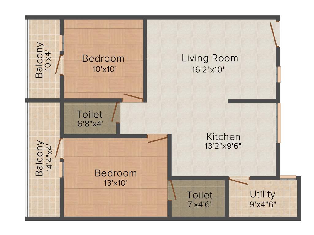 Lakshmi Anugrah (2BHK+2T (1,005 sq ft) 1005 sq ft)