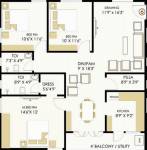 Myspace Akshaya (3BHK+2T (1,485 sq ft)   Pooja Room 1485 sq ft)