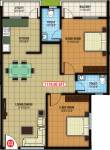 S2 Zinnia (2BHK+2T (1,119 sq ft) 1119 sq ft)