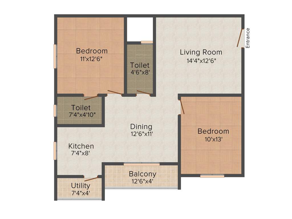 Prathap Sri Sai Jyothi Greens (2BHK+2T (1,086 sq ft) 1086 sq ft)