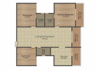 Suvastu Oak Leaf (3BHK+2T (1,466 sq ft) 1466 sq ft)