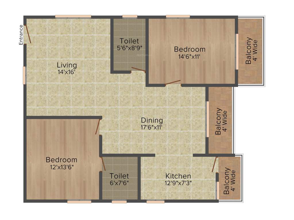 Hemanth Prithvi Stargaze (2BHK+2T (1,396 sq ft) 1396 sq ft)