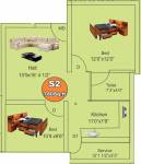Floor Plan (2BHK+1T (780 sq ft) 780 sq ft) Sathyam property Srivari Floor Plan (2BHK+1T (780 sq ft) 780 sq ft)