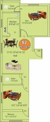Penthouse Floor Plan (2BHK+2T (865 sq ft) 865 sq ft) Sathyam property Srivari Penthouse Floor Plan (2BHK+2T (865 sq ft) 865 sq ft)