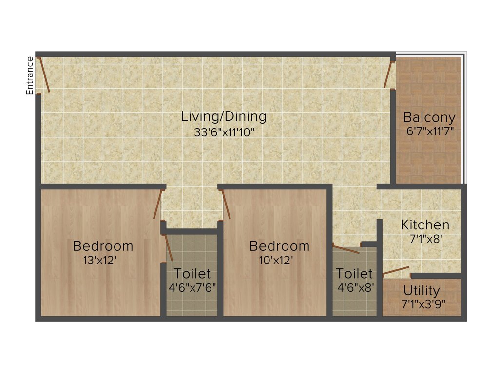 NVS Soma Enclave (2BHK+2T (1,300 sq ft) 1300 sq ft)