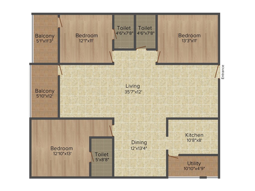 NVS Soma Enclave (3BHK+3T (2,001 sq ft) 2001 sq ft)