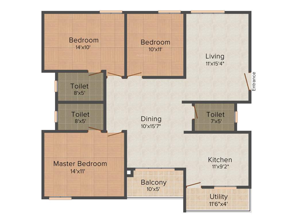 Disha Windsor Gardens (3BHK+3T (1,510 sq ft) 1510 sq ft)