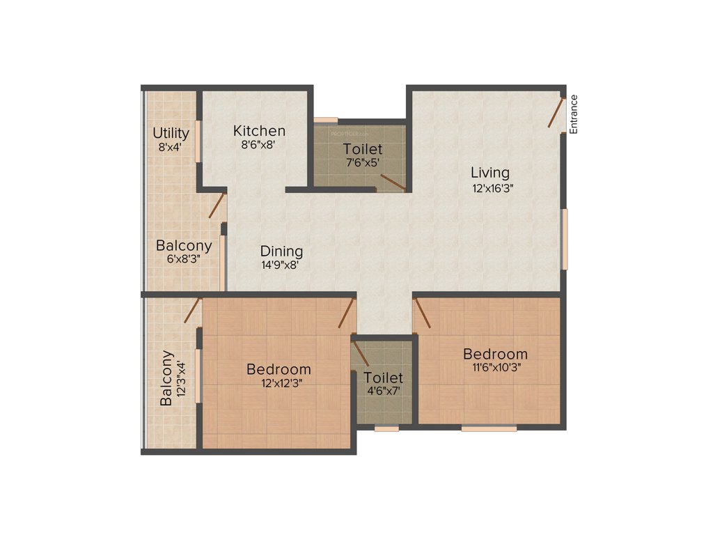 Akul Residency (2BHK+2T (1,175 sq ft) 1175 sq ft)