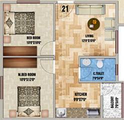 DS Splendid (2BHK+1T (768 sq ft) 768 sq ft)