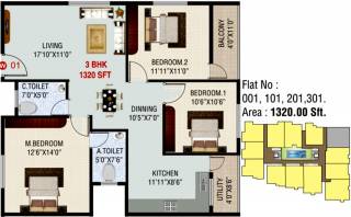 Laxmi Global Meadows (3BHK+2T (1,320 sq ft) 1320 sq ft) Laxmi Global Meadows (3BHK+2T (1,320 sq ft) 1320 sq ft)