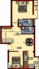 Ram Tulip Garden (2BHK+2T (884 sq ft) 884 sq ft) Ram Tulip Garden (2BHK+2T (884 sq ft) 884 sq ft)