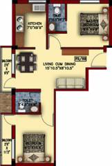 Ram Tulip Garden (2BHK+2T (793 sq ft) 793 sq ft) Ram Tulip Garden (2BHK+2T (793 sq ft) 793 sq ft)